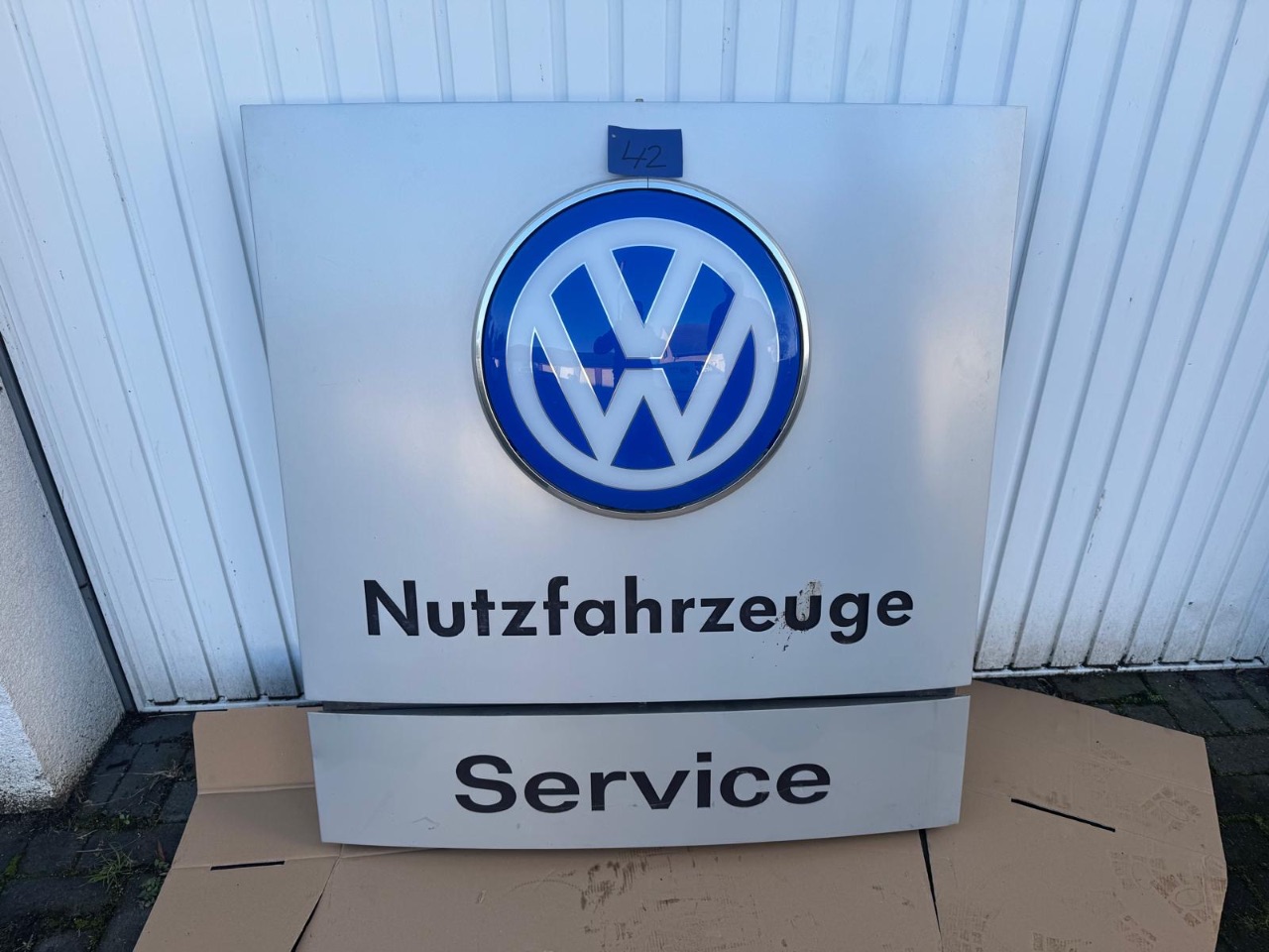 VW Werbeschild (Abm.: 120 x 110 cm)