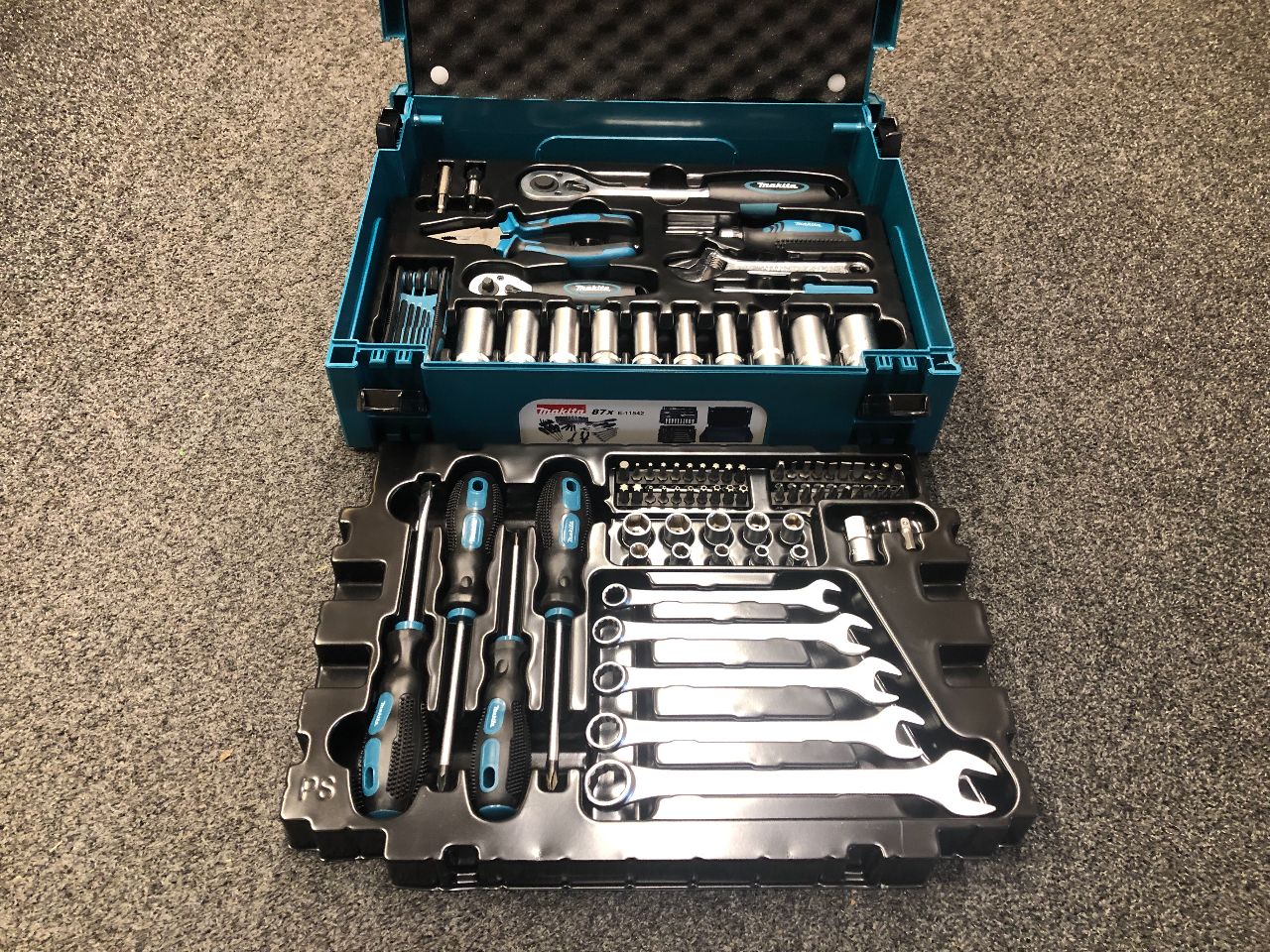 Werkzeugkoffer (neu) - (Makita, E-11542), 87-teilig